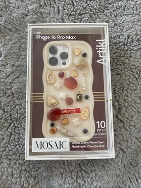 Artik Mosaic Charm Phone Case for iPhone 16 Pro Max - Cream